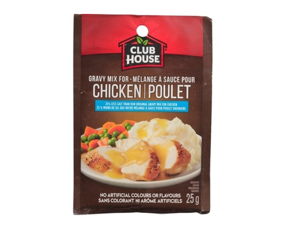 Club House Chicken, 25% Less Salt Gravy Mix - 25.0 G