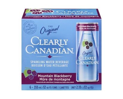 Clearly Canadian Sparkling Water Beverage Mountain Blackberry - 355.0 ML