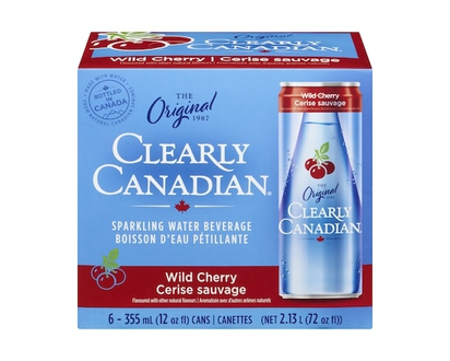 Clearly Canadian Sparkling Water Beverage Wild Cherry - 355.0 ML