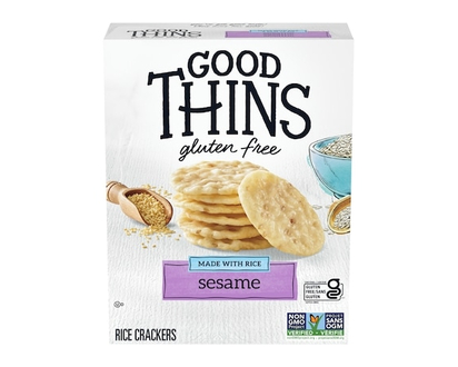 Christie Good Thins, Sesame, Gluten Free Rice Crackers, light flavorful crunch - 100.0 G