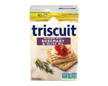Christie TRISCUIT Rosemary & Olive Oil Crackers, convenient snack on their own and become standout appetizer - 200.0 G