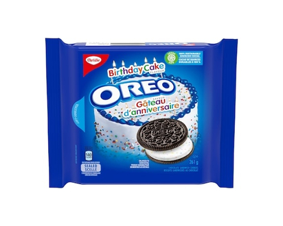 Christie OREO Birthday Cake Chocolate Sandwich Cookies - 261.0 G
