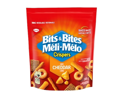Christie Crispers Bits & Bites Cheese Snacks, Cheddar - 145.0 G