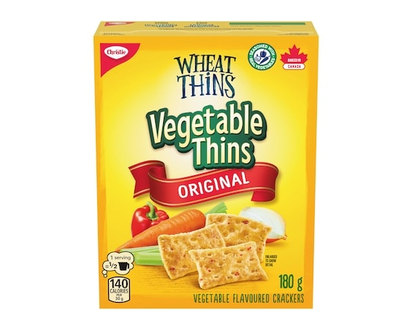 Christie Wheat Thins Vegetable Thins Crackers, convenient snack on their own, and become standout appetizer - 180.0 G