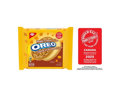 Christie OREO, Maple Creme Sandwich Cookie, Made with Real Quebec Maple Syrup - 261.0 G
