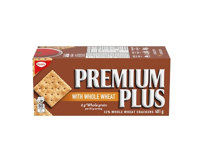 Christie Premium Plus Whole Wheat Crackers-Soda - 481.0 G