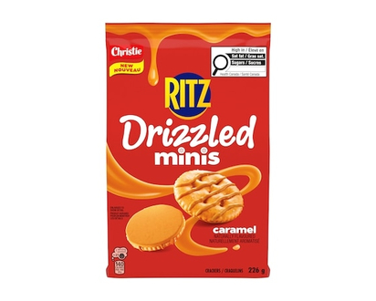 RITZ Drizzled Minis Caramel Crackers, Sweet & Salty Snack - 226.0 G