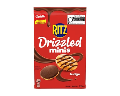 RITZ Drizzled Minis Fudge Crackers Sweet & Salty Snack - 226.0 G