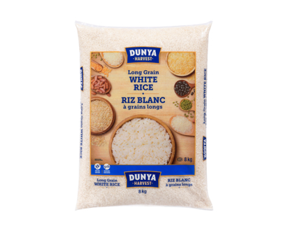 Dunya Harvest Long Grain White Rice - 8.0 KG