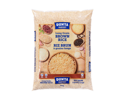 Dunya Harvest Long Grain Brown Rice - 8.0 KG