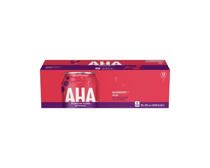AHA Seltzer Raspberry + Acai Fridge Pack Cans - 355.0 ML