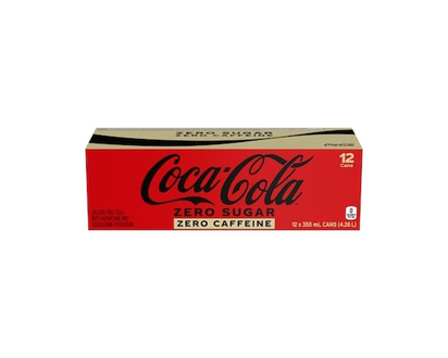 Coca-Cola Cola Zero Sugar Zero Caffeine Fridge Pack Cans - 355.0 ML