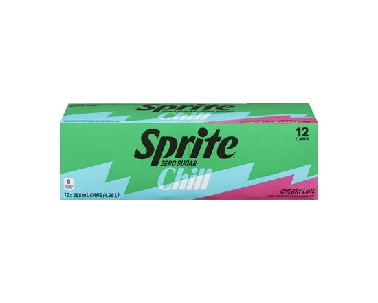 Sprite Zéro sucre soda aromatisé au citron-lime et à la cerise lime - 355.0 ML