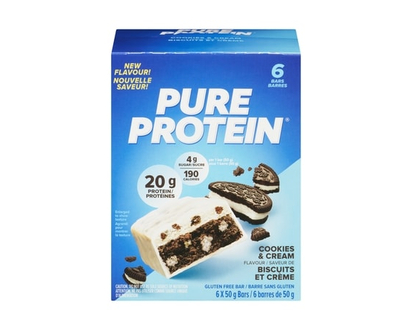 Pure Protein Gluten Free Bar Cookies & Cream Flavour - 50.0 G