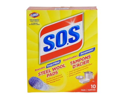 SOS Steel Wool Soap Pads - 10.0 EA