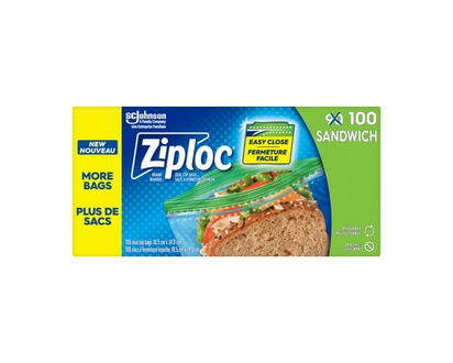 Ziploc Sacs à sandwich Emballage de 100 - 90.0 EA