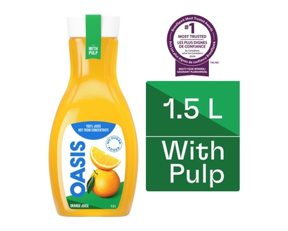 Oasis Orange Juice with Pulp, Not from Concentrate - 1.5 L