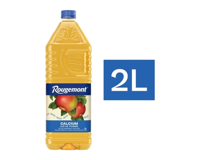 Rougemont Jus de pomme 100 % pur avec calcium et vitamine D - 2 L