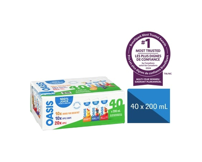 Oasis Assortiment de mélanges de jus à 100 % - 200.0 ML