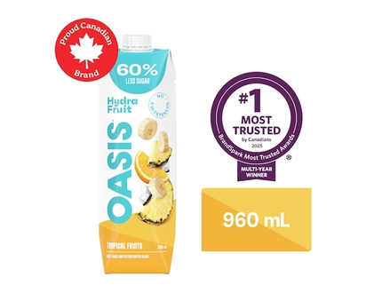 Oasis Fruit Juice Beverage And Filtered Water Tropical Fruits - 960 ML