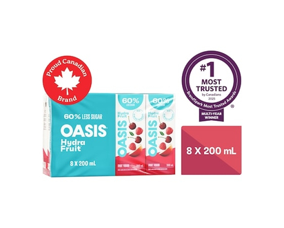 Oasis Hydrafruit Fruit Fusion Fruit Juice Boxes - 200.0 ML