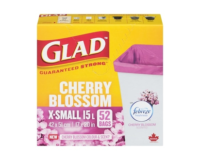 Glad Bags Cherry Blossom X-Small 15 L - 52.0 EA