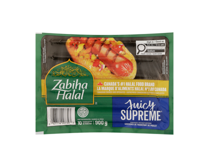 Zabiha Halal Saucisse à hot dog halal suprême - 900.0 G