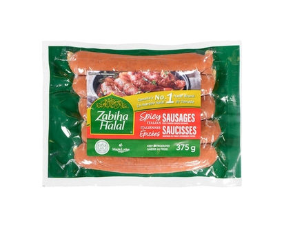 Zabiha Halal Spicy Italian Fully-Cooked Sausages - 375.0 G
