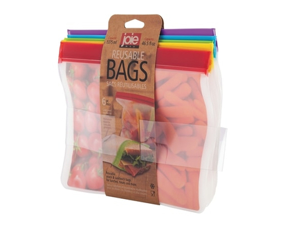 Joie Reusable PEVA Bags-Pack of 6 - 1.0 EA