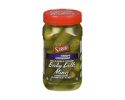 Strubs Dill & Garlic Pickles Baby Dills - 1.0 L