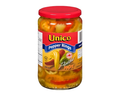 Unico Pepper Rings Pickled Hot - 750.0 ML