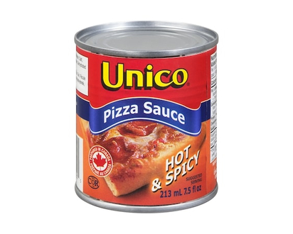 Unico Pizza Sauce, Hot & Spicy - 213.0 ML
