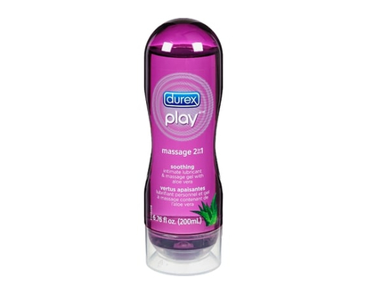 Durex Play, 2-In-1 Massage Gel And Intimate Lubricant, Aloe Vera - 200.0 ML