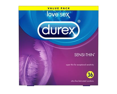 Durex Condoms, Sensi-Thin Lubricated - 36.0 EA