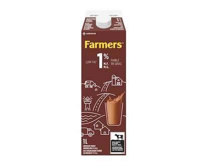 Farmers 1% Chocolate Milk - 1.0 L