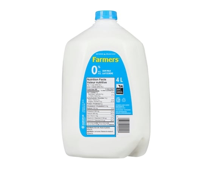 Farmers 0% Skim Milk - 4.0 L