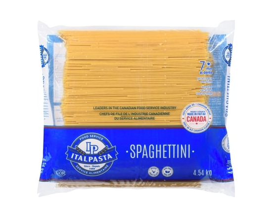 Pâtes spaghettini - 4.54 KG