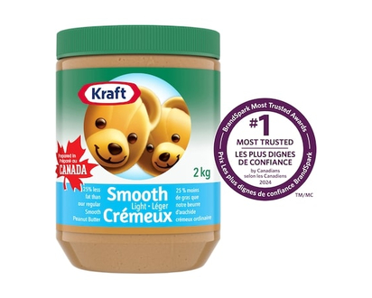 Kraft Smooth Peanut Butter, Light - 2.0 KG
