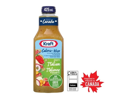 Kraft Calorie-Wise Zesty Italian Salad Dressing - 425.0 ML
