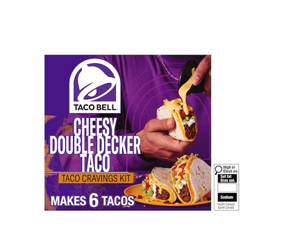 Taco Bell Ensemble à tacos fringales taco double au fromage, boîte - 401.0 G