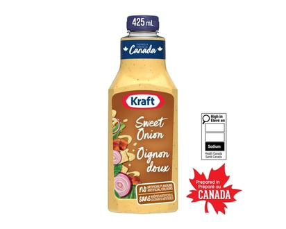 Kraft Vinaigrette oignon doux, bouteille - 425.0 ML
