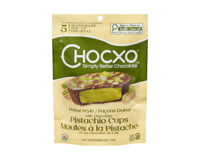ChocXO Milk Chocolate Pistachio Cups Dubai Style - 98.0 G