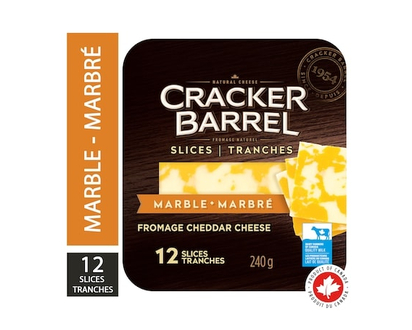 Cracker Barrel Cheese Slices Marble, 12 Units, - 240.0 G