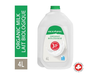 Olympic Organic Milk 3.25%, Jug - 4.0 L