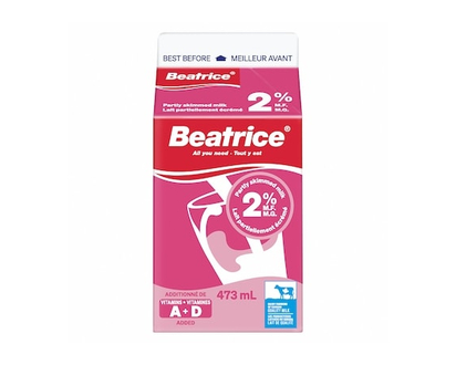 Beatrice 2% Milk - 473.0 ML