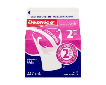 Beatrice 2% Milk - 237.0 ML