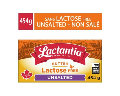 Lactantia Sans lactose beurre non salé - 454.0 G