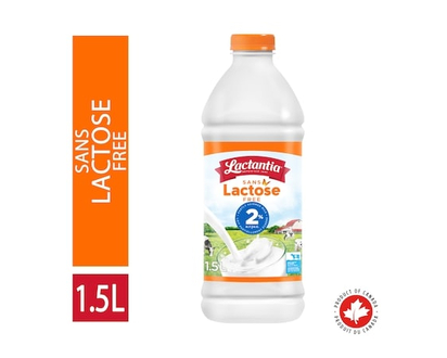 Lactantia Sans lactose. lait partiellement écrémé 2 % - 1.5 L