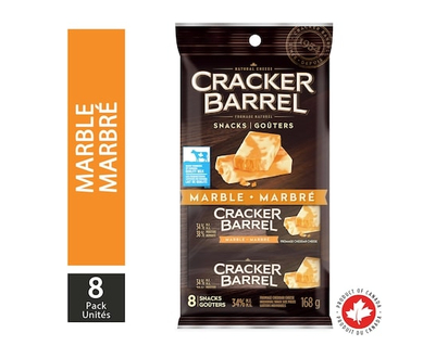 Cracker Barrel Portion Snack Marble Cheddar Cheese, 8X21G - 168.0 G