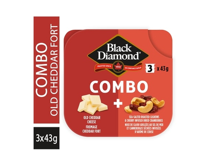 Black Diamond Combo - Old Cheddar Cheese Cashews & Dried Cranberries - 127.6 G